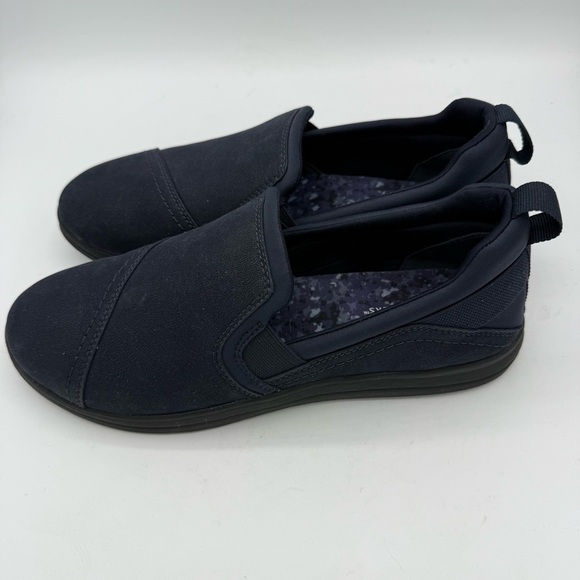 Clarks Cloudsteppers Breeze Dawn Womens Slip On Loafers Flats Size 8 Navy Blue - Picture 2 of 6